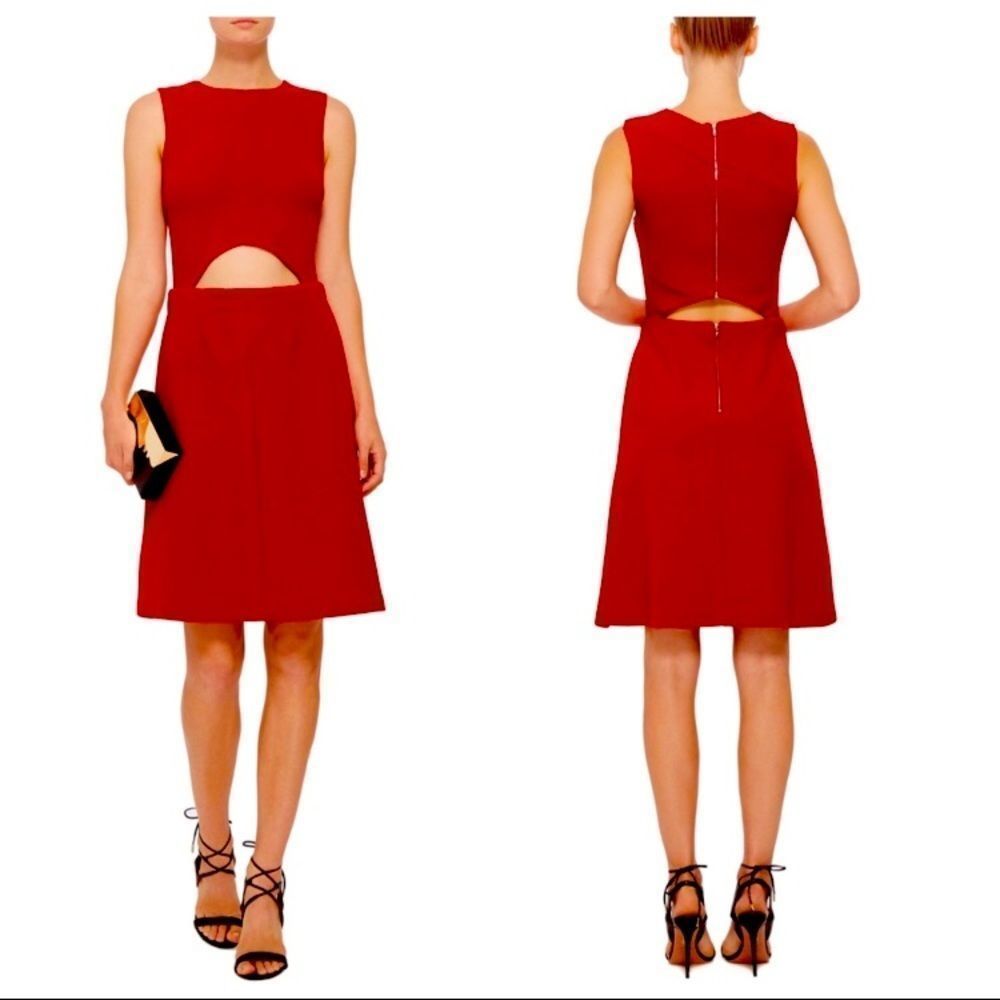 SUNO Cutout Wool Blend Crepe Cocktail Dress size 8